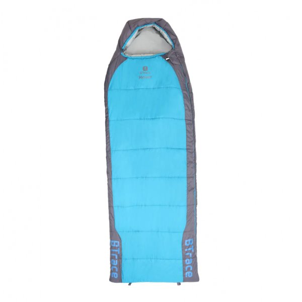 Спальный мешок BTrace Hover (Правый,Серый/Синий) +5, 900г