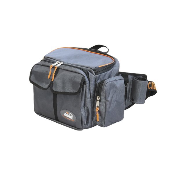 Сумка рыболовная СЛЕДОПЫТ Fishing Hip Bag T2, 27х23х17 см, цв. серый