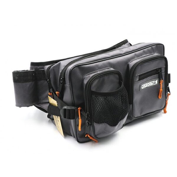 Сумка рыболовная СЛЕДОПЫТ Fishing Hip Bag WBP, 31х20х23 см, цв. серый/3/