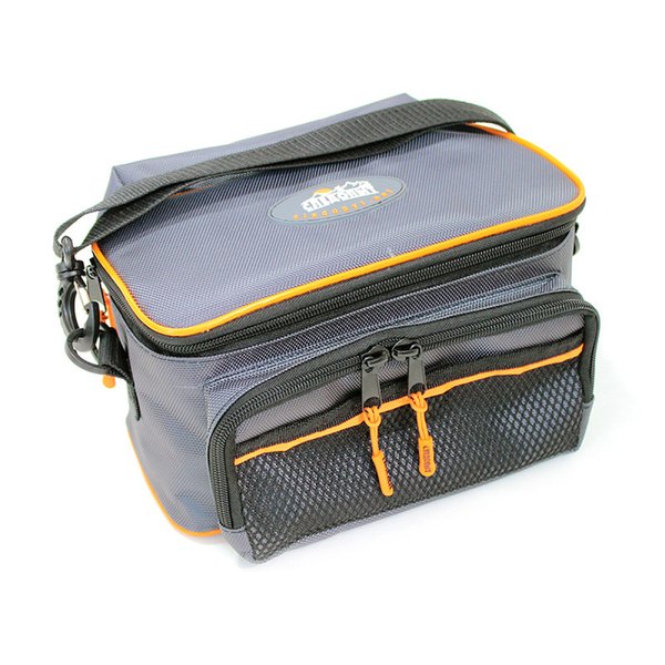 Сумка рыболовная СЛЕДОПЫТ Sling Lure Bag M, 26х14х22 см, цв. серый + 3 коробки Luno 18/4/