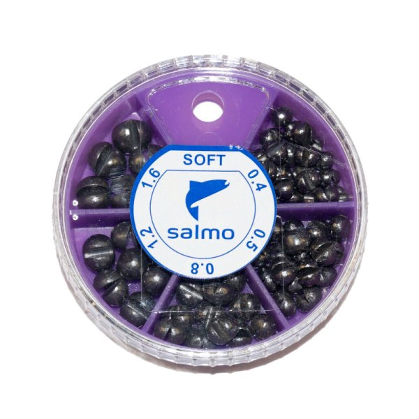 Грузила Salmo ДРОБЬ SOFT мягкий 5 секц. 0.4-1.6г 60г набор 2