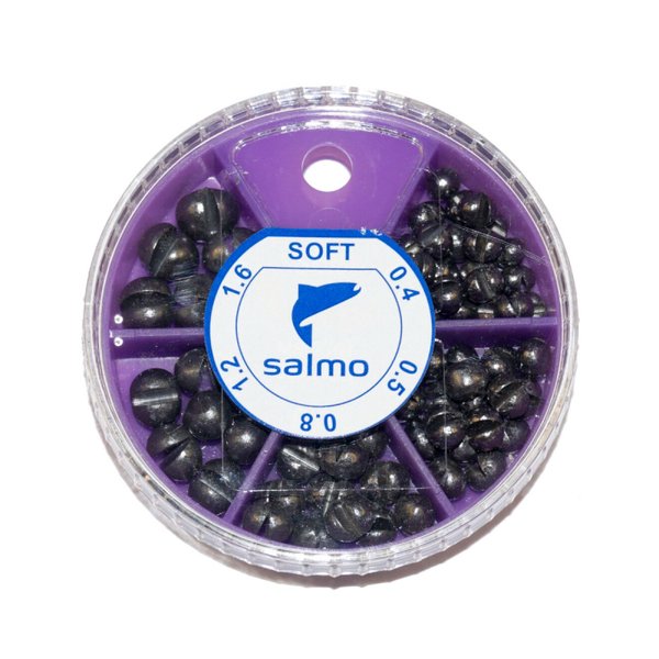 Грузила Salmo ДРОБЬ SOFT мягкий 5 секц. 0.4-1.6г 60г набор 2