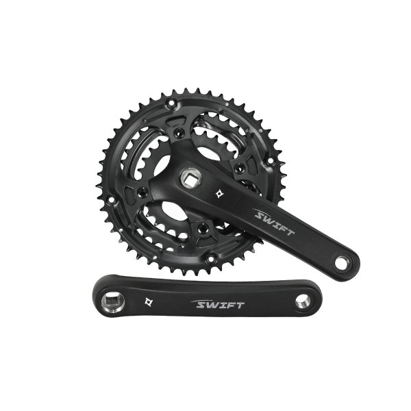Система Prowheel SWIFT-201, звезды 28/38/48Т (сменные), шатуны 175мм, черные
