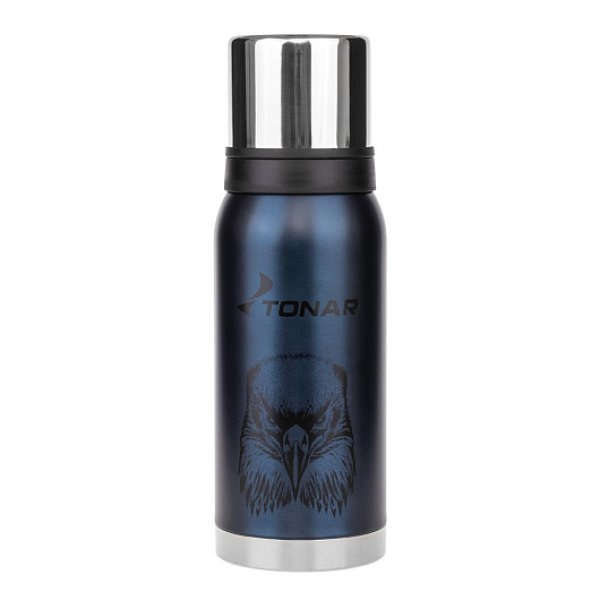 Термос 1000ML синий (2 крышки+кружки) Орёл