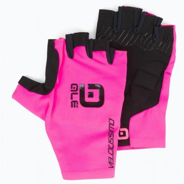 Велоперчатки ALE VELOCISSIMO GLOVE розовый/черный, M