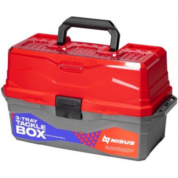 Ящик для снастей Tackle Box трехполочный красный NISUS (N-TB-3-R)