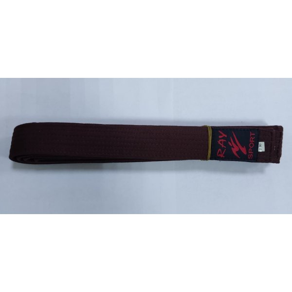 Пояс для кимоно RAY sport без вышевки.коричневый,280 см