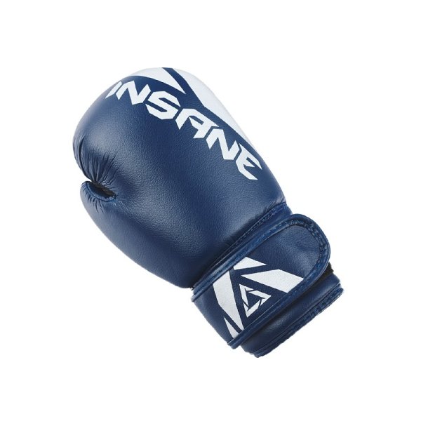 Перчатки боксерские INSANE MARS IN22-BG100, ПУ, синий,  8 oz