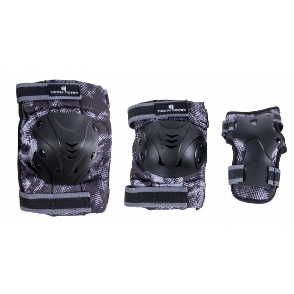 Комплект защиты TECH TEAM Safe fit adult 1.0 grey L