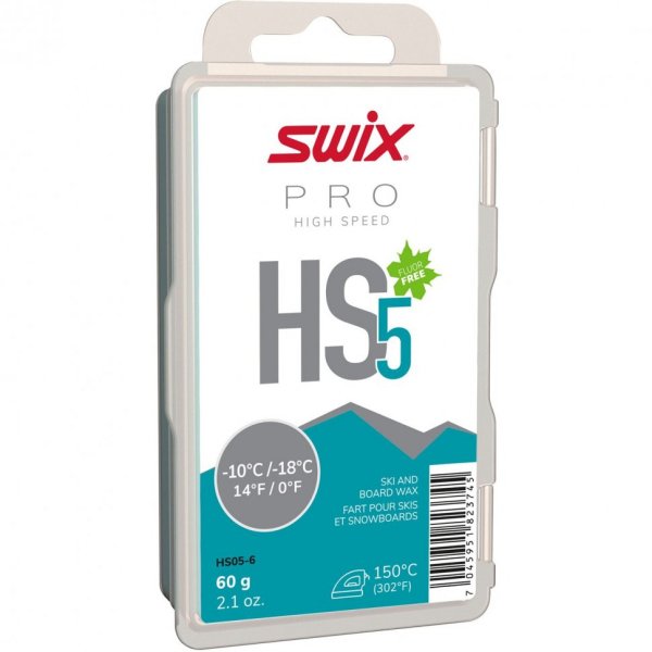 Парафин SWIX HS5 Turquoise, -10°C/-18°C, 60гр.