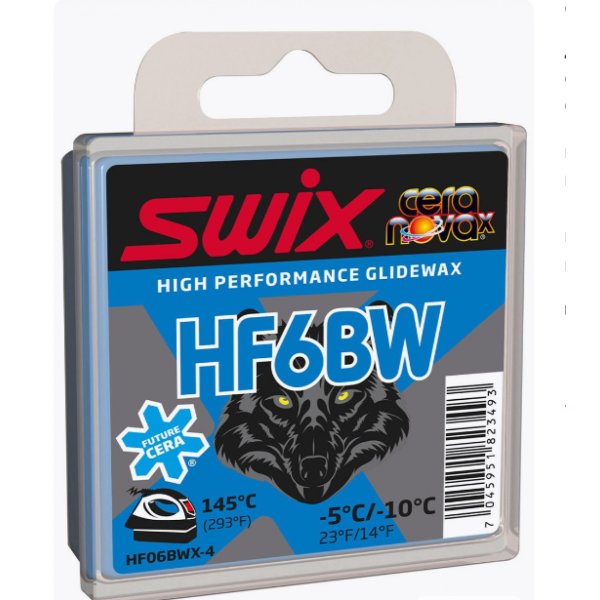 Парафин SWIX HF6BWX Black  -5/-10 °С, 40гр.