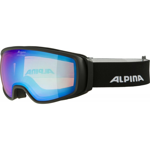 Очки горнолыжные ALPINA Double Jack Q-Lite Black Matt/Q-Lite Blue Sph.S2