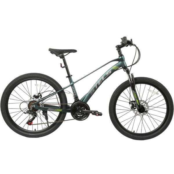 Велосипед Stels Turbo 470 MD, колесо 24, Матовый темно-зеленый, рама 13.5