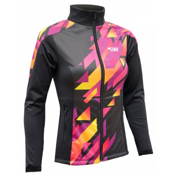 Куртка разминочная RAY WS модель PRO RACE (Woman) черный/фиолетовый 44 RU