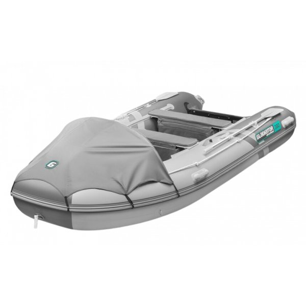 Надувная лодка GLADIATOR E380PRO светло-темносерый