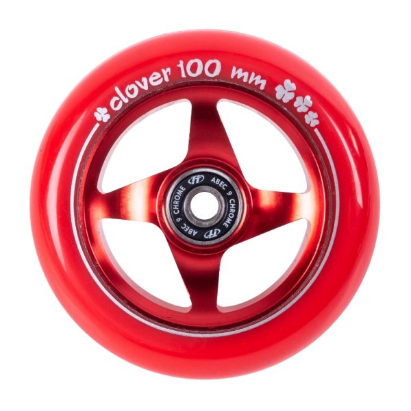 Колесо для трюкового самоката Tech Team 100*24мм Clover red
