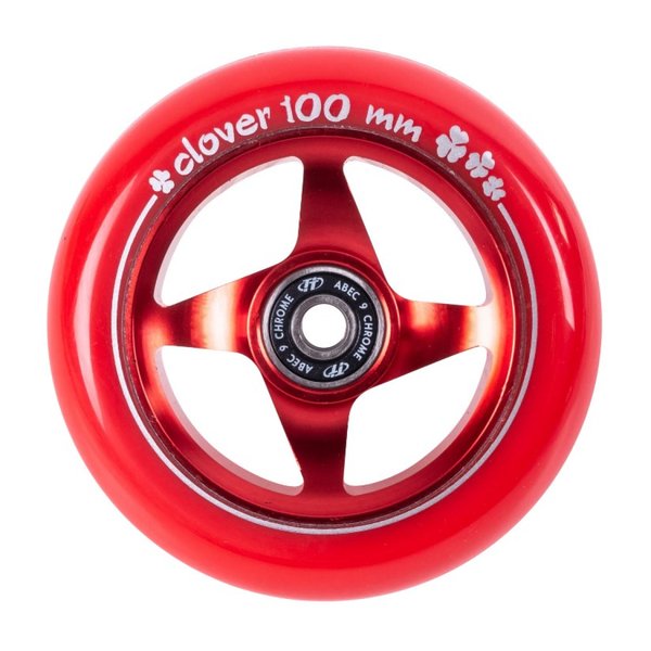 Колесо для трюкового самоката Tech Team 100*24мм Clover red