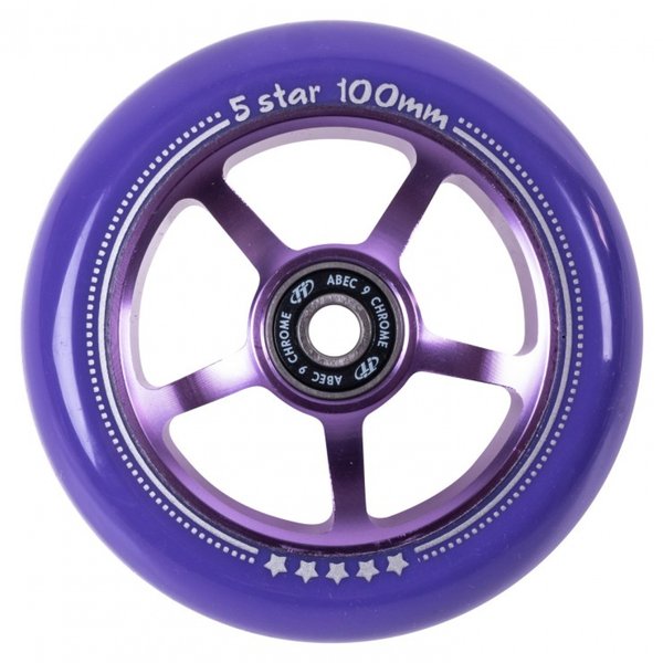 Колесо для трюкового самоката Tech Team 100*24мм 5 star purple
