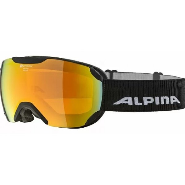 Маска горнолыжная ALPINA Pheos S Q Black Matt/Q Red Sph. S2 (S)