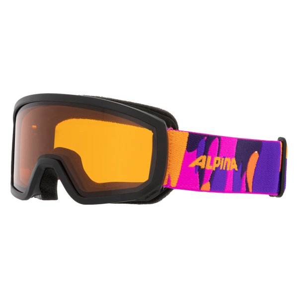 Маска горнолыжная ALPINA Scarabeo Jr. Black-Pink Matt/Orange S2 (6/p)