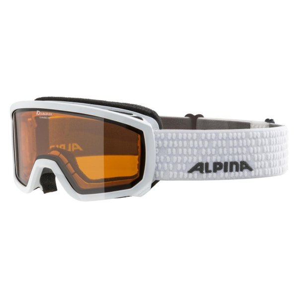 Маска горнолыжная ALPINA Scarabeo Jr. White Matt/Orange S2 (6/p)