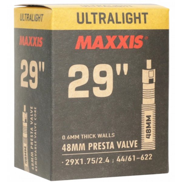 Велокамера 29 х 1,75/2,40 MAXXIS ULTRALIGHT LFVSEP48, 0.6mm