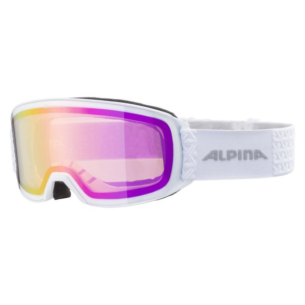 Маска горнолыжная ALPINA Nakiska Q-Lite White Matt/Q-Lite Pink S1 (M)