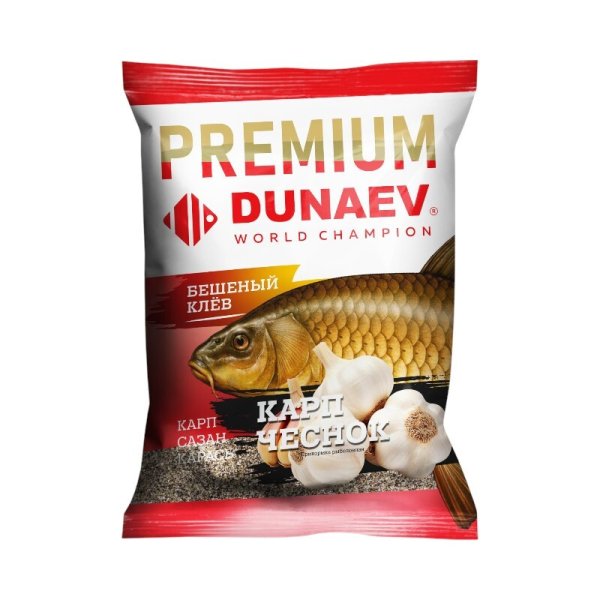 Прикормка DUNAEV-PREMIUM 1кг Карп-Сазан Чеснок