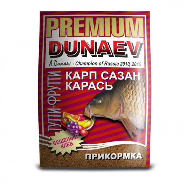 Прикормка DUNAEV-PREMIUM 1кг Карп-Сазан Тутти-Фрутти