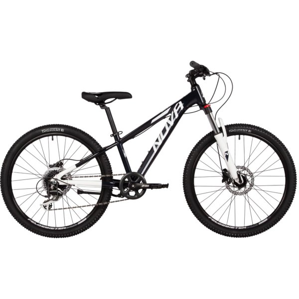 Велосипед NOVATRACK EXTREME HD, колесо 24, черно-белый, рама 11