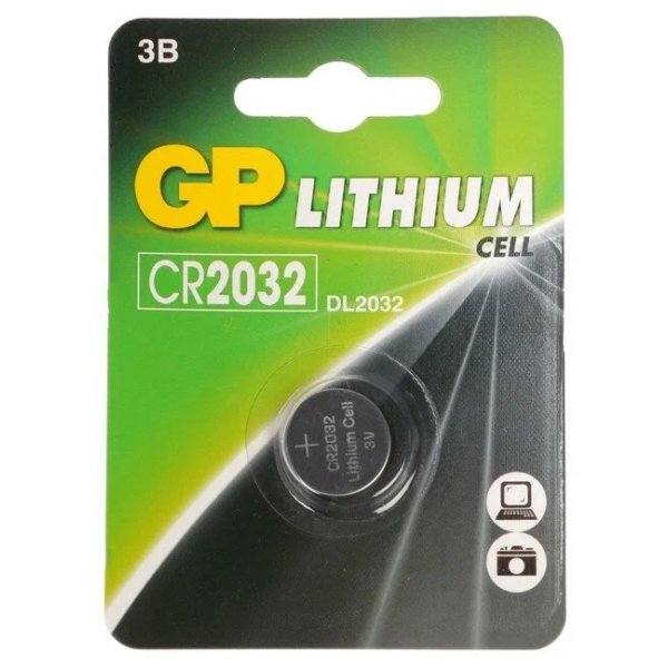Батарейка литиевая GP CR2032-C1 BL-2