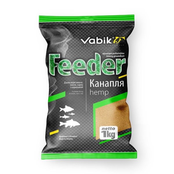Прикормка Vabik FEEDER 1кг Конопля