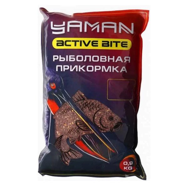 Прикормка Yaman Active Bite Карп-Карась Big Fish, цв. коричневый, 900 г/15/