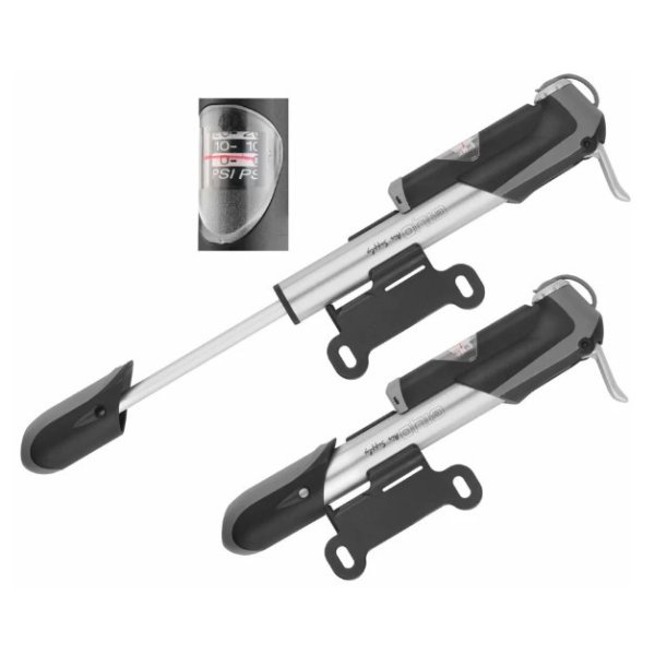 Насос ручной Giyo GP-41A, алюминиевый,с манометром, черный