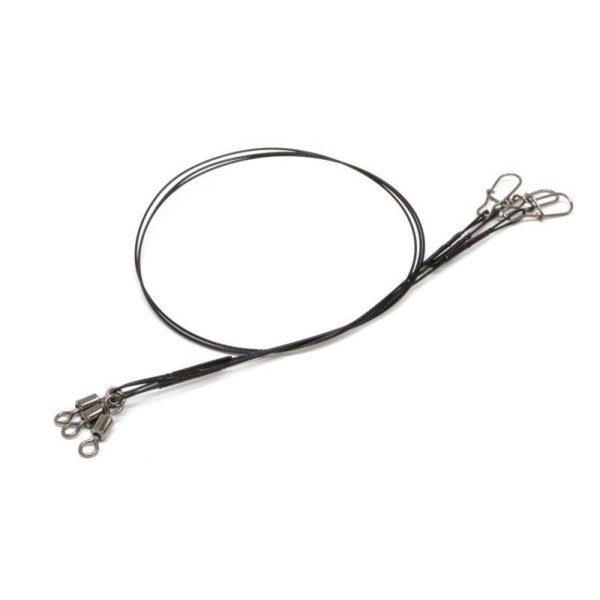 Поводок стальной NAMAZU Leader 1х7 Nylon Coated Black, L-30см, тест - 18кг