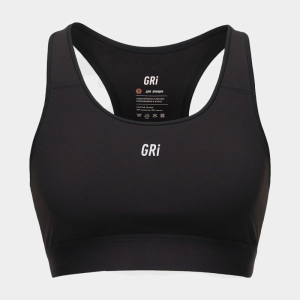 Бра GRI, Флоу 2.0, женский, черный (XL)
