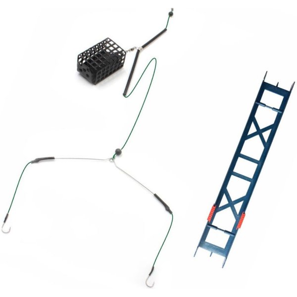 Оснастка фидерная Яман «Лещ №2», коромысло 18 см, плетеный шнур 0,15 мм, крючок №10 Chinu Ring, на м