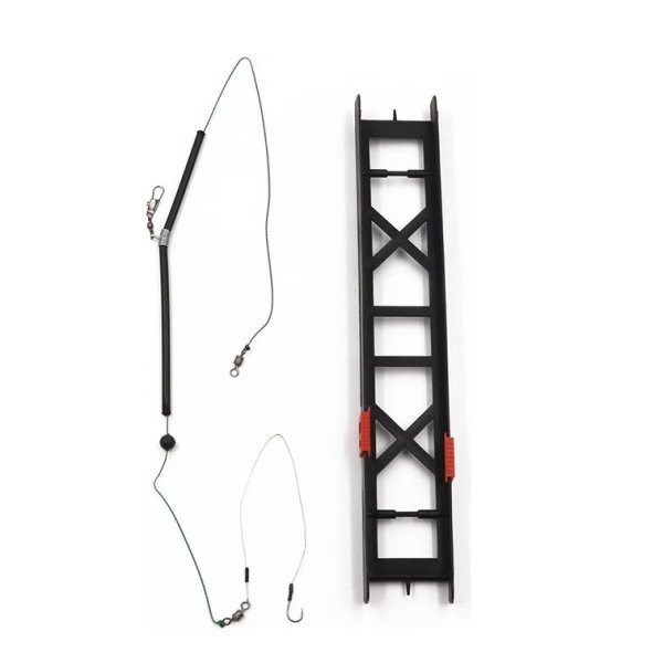 Оснастка фидерная Яман «Лещ», плетеный шнур 0,15 мм, крючок №10 Chinu Ring, на мотовиле