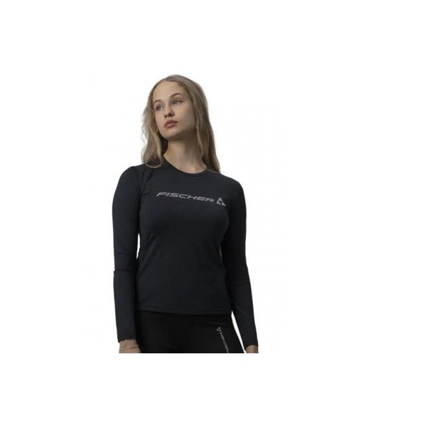 Лонгслив женский FISCHER Logo Long (черный) р-р 46 (M)
