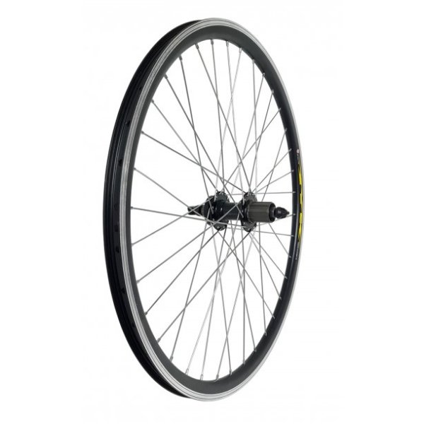 Колесо заднее 26 двойной обод, втулка под кассету, под дисковый тормоз, промподшипники