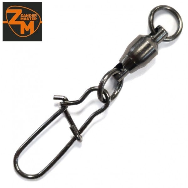 Карабин+вертлюг с подшипником ZanderMaster YM-3809 №3 (упаковка 5 шт.)