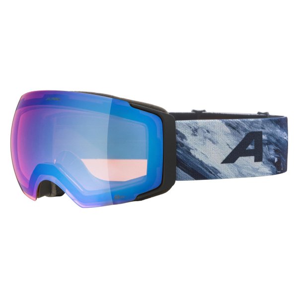 Маска горнолыжная ALPINA Falera Mag Black-Blue Matt/Q-Lite Blue S2/Pink S1 (US:L)