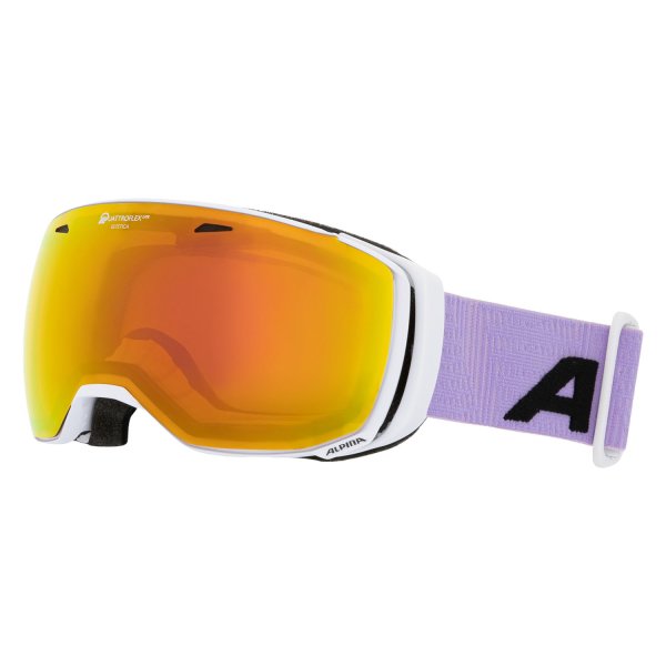 Маска горнолыжная ALPINA Estetica Q-Lite White-Lilac Matt/Q-Lite Rainbow Sph. S2 (US:S)