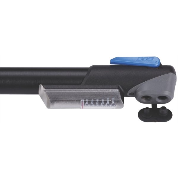 Насос ручной BBB WindGun S, алюминевый, с манометром, черный