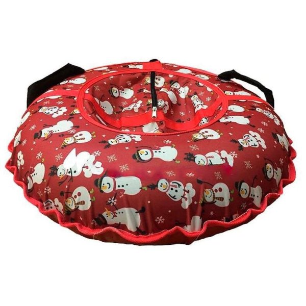 Тюбинг Вихрь Оксфорд 90 (снеговики на красном)