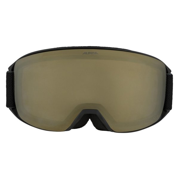 Маска горнолыжная ALPINA Nakiska Q-Lite Black Matt/Q-Lite Gold S2 (US:M)