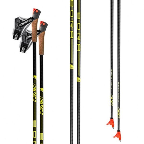 Палки лыжные карбоновые KV+ BORA Clip 100% Carbon (165см)