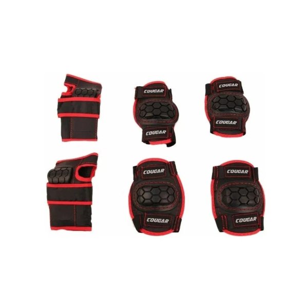 Комплект защиты детский (наколенник, налокотник, наладонник), черный, размер M