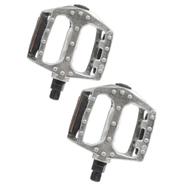 Педали JD-281 алюминиевые, серебристые, резьба 9/16