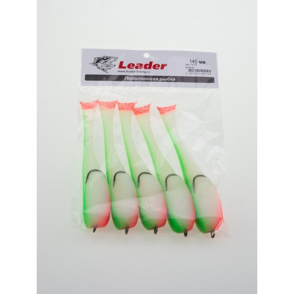 Поролоновая рыбка Leader на двойнике 160мм цв.19 UV уп.3шт